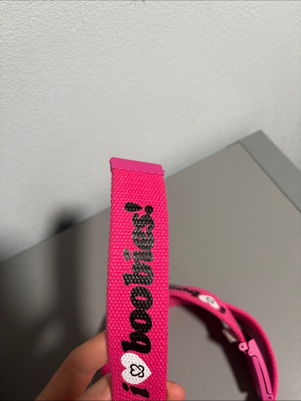 Black and Pink I heart boobies belt brand new - Picture 5 of 5